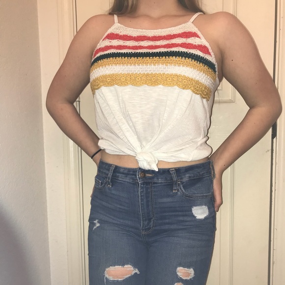 white tank top with crochet - Picture 6 of 6